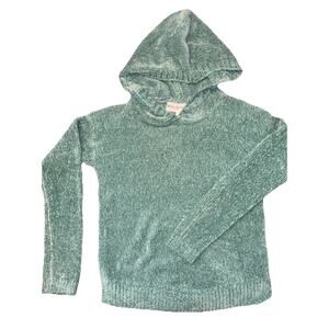 Pink Republic Girls Sz 7-8 hooded polyester sweater super soft Green
